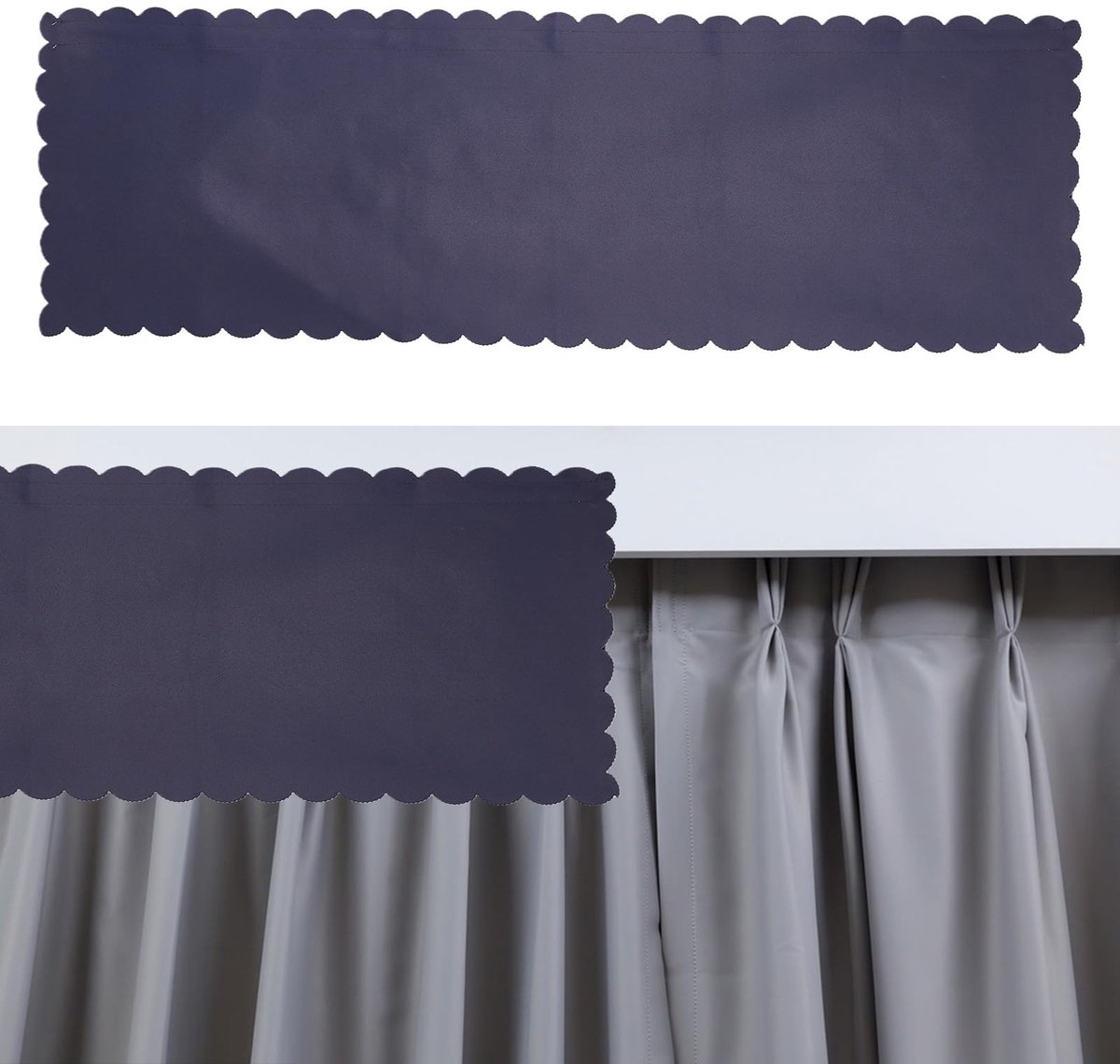 Dailygoods- Gordijn Volledige Verduistering - Verduisteringsgordijn - Lichtblokkerende Gordijnen - Marineblauw - Eenvoudige Installatie - 90 x 30 cm