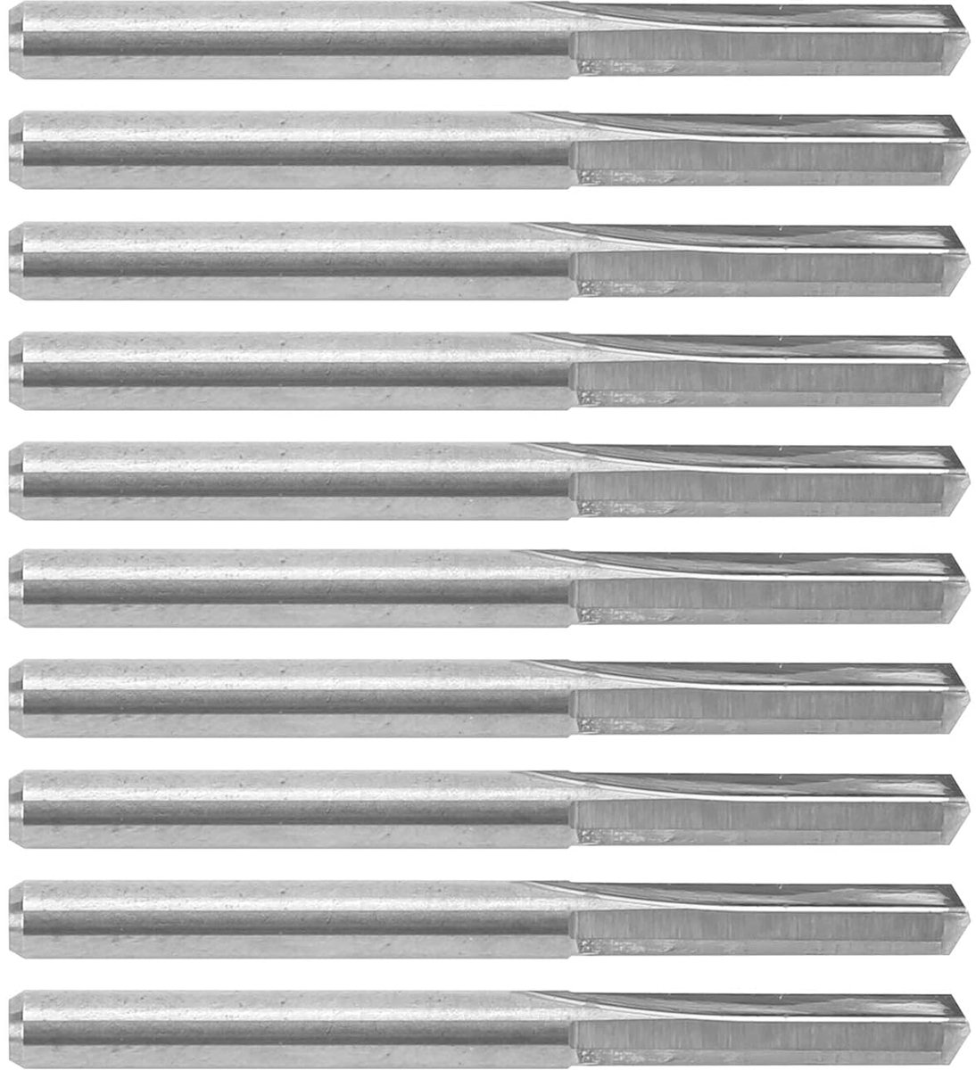 Metaal Frezen - Graveer Bits - Precisie Graveren - Wolfraamstaal - 10 Stuks - Zilver
