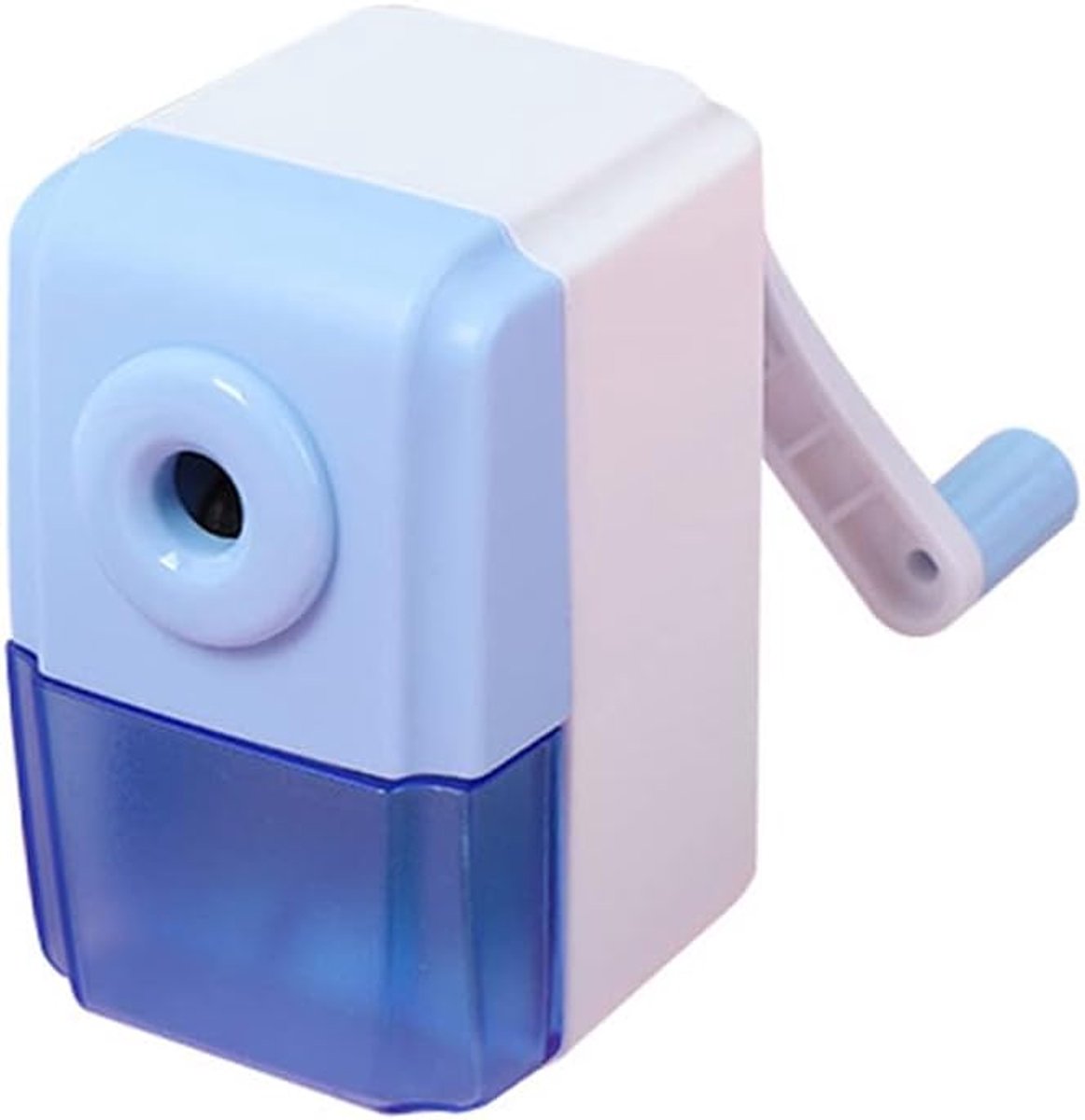 YAGXIG Potloodslijper - Handmatige slijper - Tafelmodel potloodslijper voor kleurpotloden - Handzaam cadeau voor kinderen - Schoolbenodigdheden, kantoorartikelen, studentenbenodigdheden (Blauw)