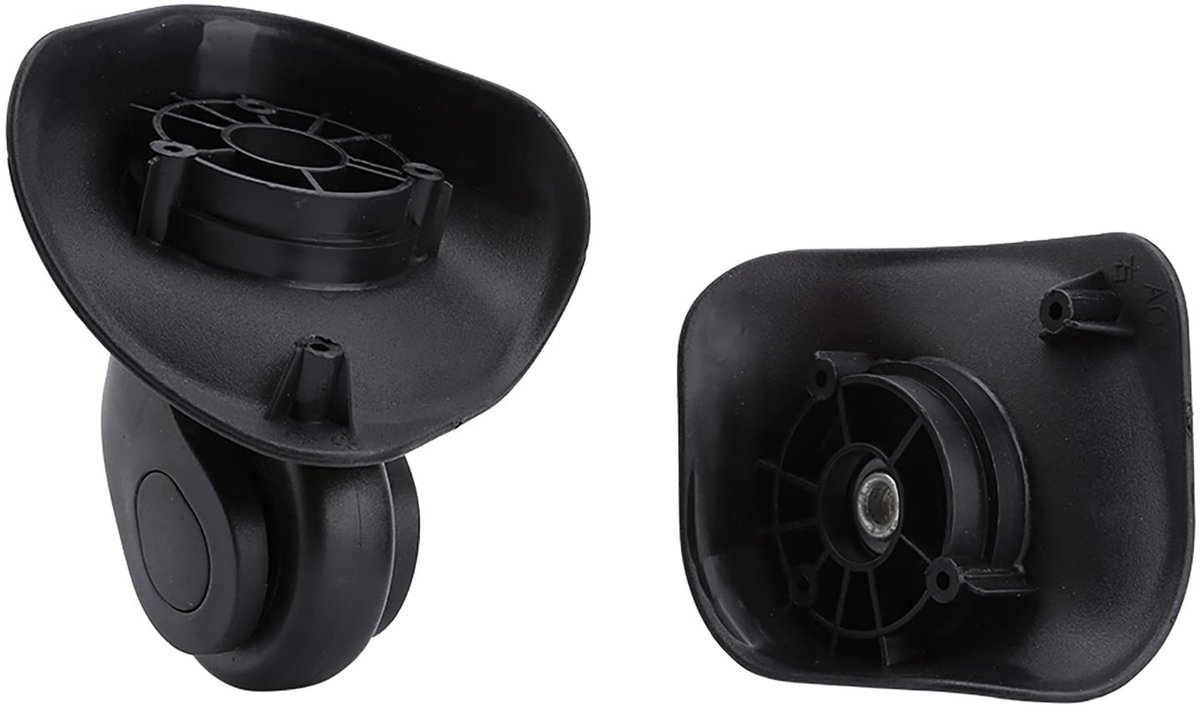 Dailygoods- Zwenkwiel Set van 2 - Duurzaam PVC-materiaal - Draaibaar - Geschikt voor Trolley - Eenvoudige Installatie - Verbeterde Mobiliteit - Bagagewielen