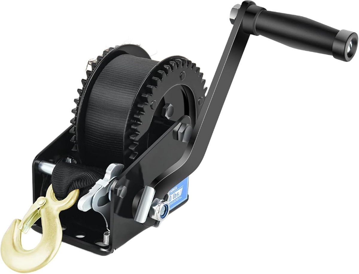 Handlier Polyester Band - Trekband Lier - Voertuigen Verplaatsen - Roestbestendige Constructie - 1587 kg Capaciteit - Zilver