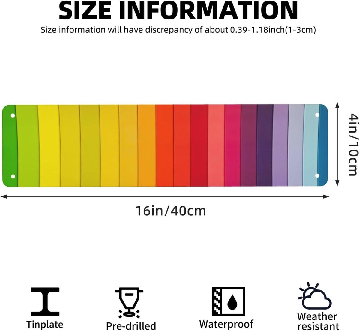 Metalen Naam Bord - Decoratie Plaat - Kamer Decoratie - Weerbestendig Aluminium - 40x10 cm - Metaal