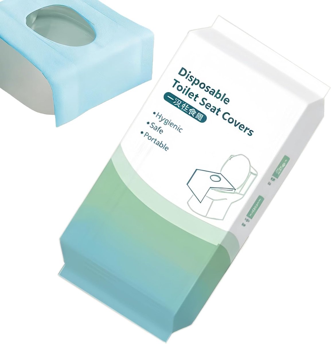 Toiletbril Hoezen - Vervangingsvellen - Hygiënisch Reizen - Scheurbestendig Materiaal - 10 Stuks 41x61cm - Wit