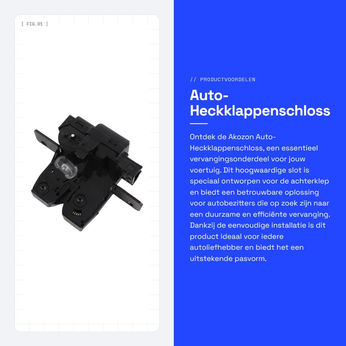 Dailygoods- Heckklappenschloss - Vervangingsonderdeel - Auto-accessoire - Duurzaam - Betrouwbaar - Hoogwaardige kwaliteit - Achterklepslot