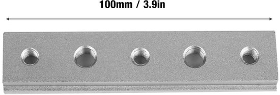 Dailygoods- Verstekrail 100 mm - Aluminium T-sleuf - T-schroefbevestigingssleuf - Geschikt voor T-bouten - Snelspanners - Hoogwaardige kwaliteit - Zaagrail van Dailygoods — afbeelding 4