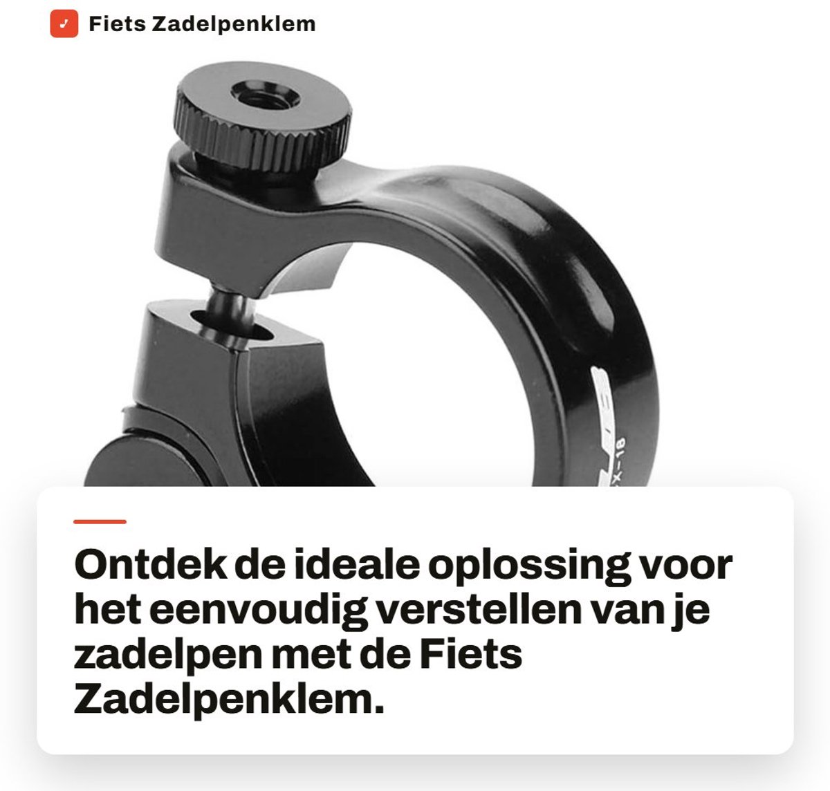 Dailygoods- Zadelpenklem 31,8 mm - Snelsluiting - Aluminium - Geschikt voor 27,2/28,6 mm - Lichtgewicht - Duurzaam en roestvrij - Zadelpen