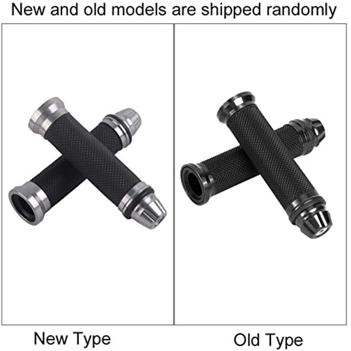 Dailygoods- Motorfiets Handvatten Antislip - CNC Aluminium/Rubber - Universele Grip - 7/8 Inch - Links/Rechts - 14,5 cm Lengte - Motorhandgrepen