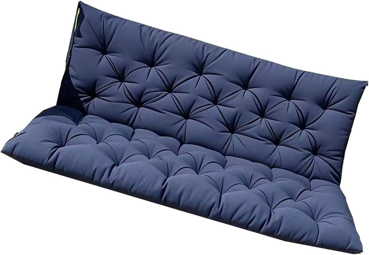 Schommelbank Kussen - Bankkussen - Buiten Ontspannen - Waterdicht en Wasbaar - 150 x 100 cm - Navy Blauw