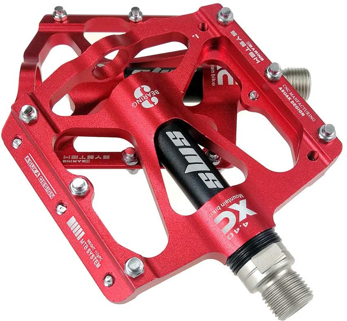 Dailygoods- Fietspedalen Hoge Kwaliteit - Aluminium Legering - Antislip - Lichtgewicht - 9/16 Inch Cr-Mo Stalen As - Geschikt voor BMX/MTB/Racefiets/Stadsfiets - Fiets Pedalen