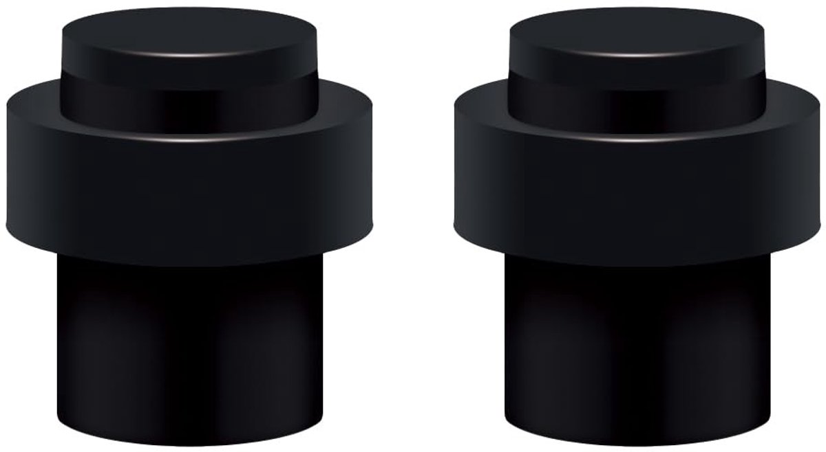 Dailygoods- Deurstopper Roestvrij Staal - Deurstoppers voor Binnen - Deurbuffer - Deurvastzetter - Deurstopper met Rubber Ring - Hoogte 45mm - Deurstop