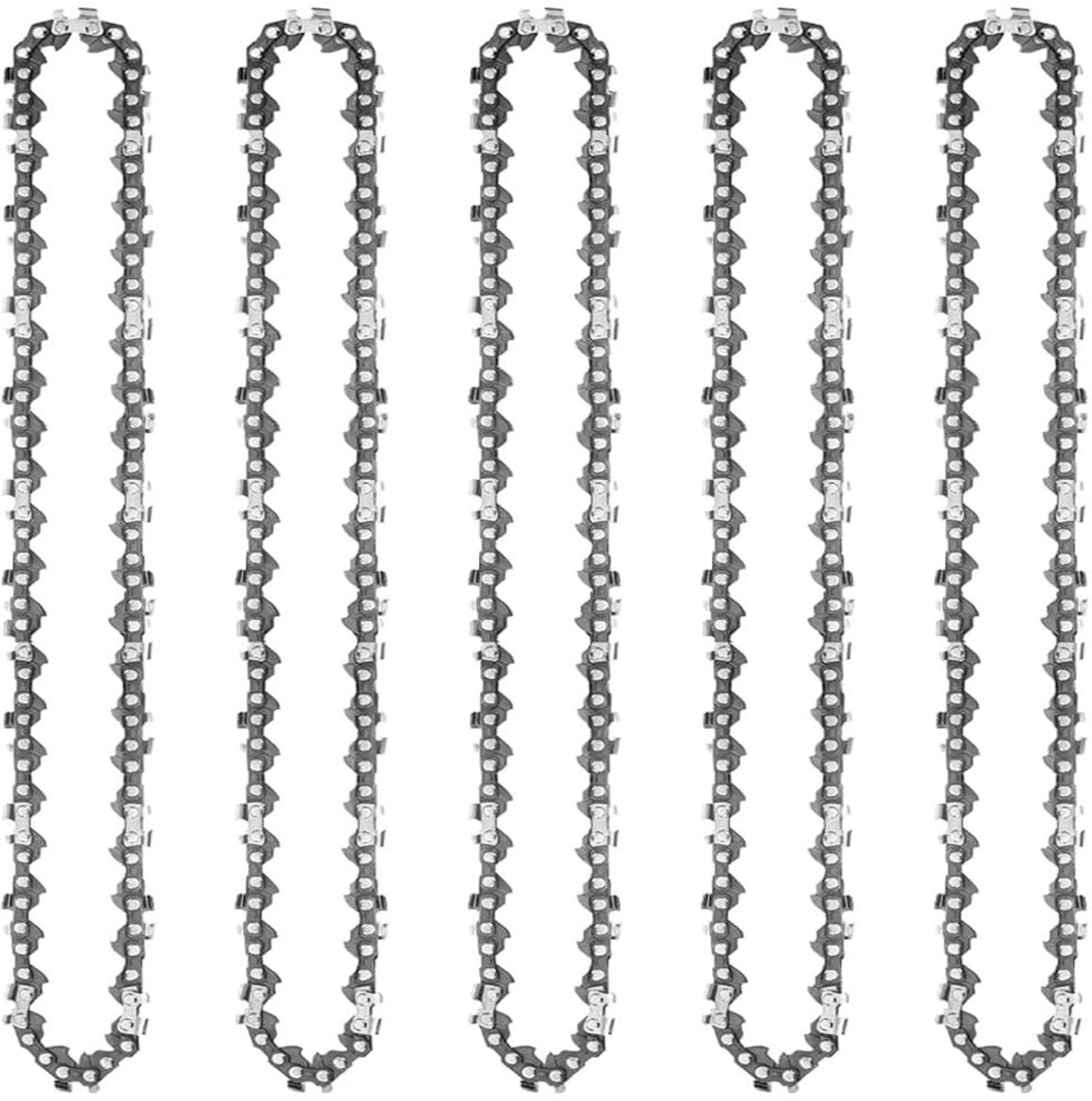 Dailygoods- Zaagketting 30,5 cm - 5 Stuks - 45 Aandrijfschakels - 3/8 inch LP - Reserveketting - Hoogwaardige kwaliteit - Kettingzaagketting