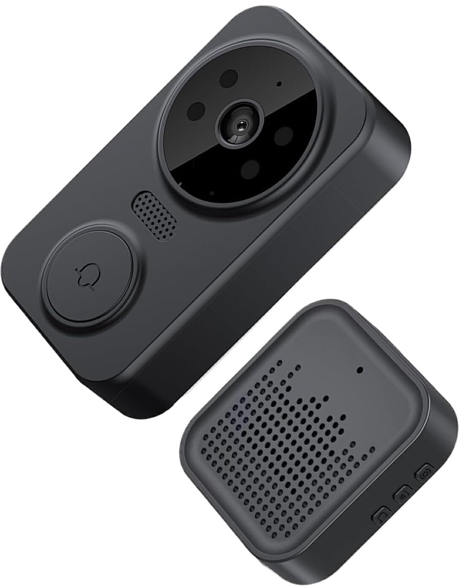 Beveiliging Toegangscontrolesysteem - Video Deuropener - Woning Beveiligen - Slimme Meldingen - 11.5 x 10 cm - Zwart