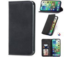 Dailygoods- Leren Hoesje Schokbestendig - TCL NxtPaper 60 Ultra - Premium PU-kunststof - Portefeuille met Kaartsleuven - Standfunctie - Zwart - Telefoonhoes