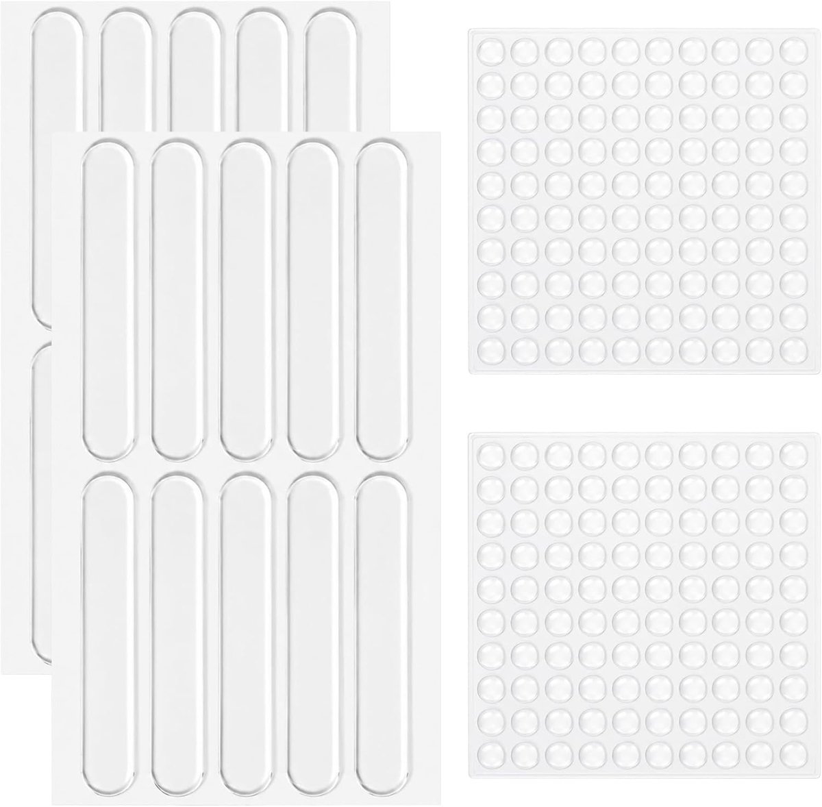 Rubberen voetjes - Zelfklevende pads - Meubels beschermen - Schokabsorberend ontwerp - 220 stuks - Transparant