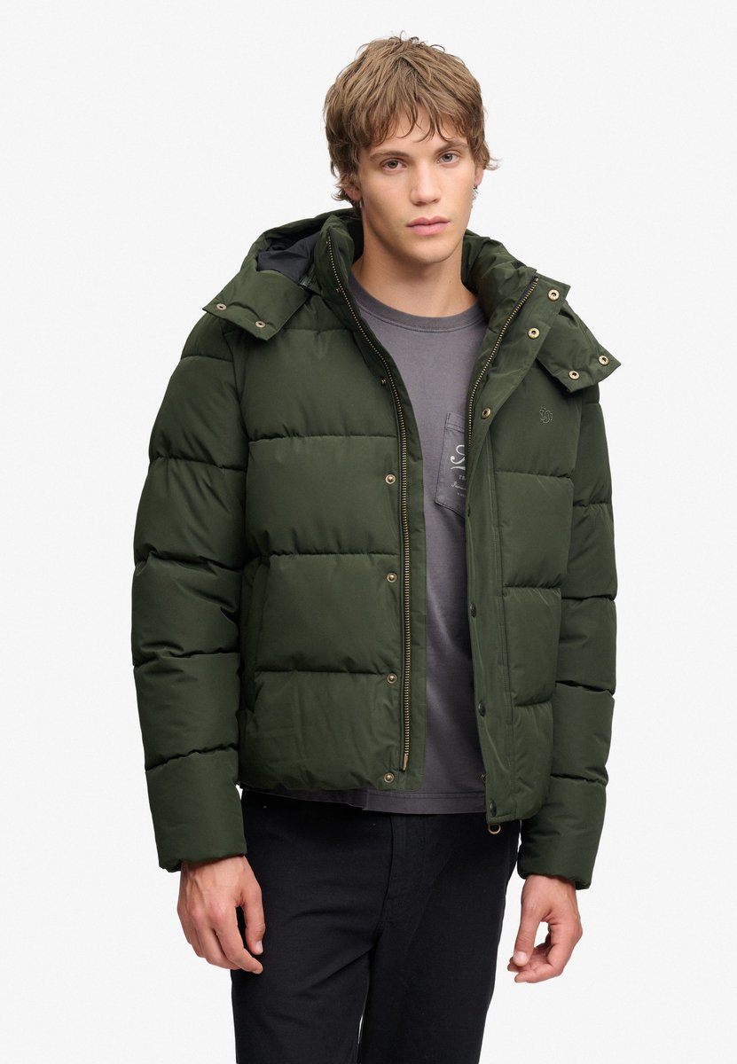 Superdry Jas Premium Hood Puffer Jkt M5012429a Surplus Goods Mannen Groen