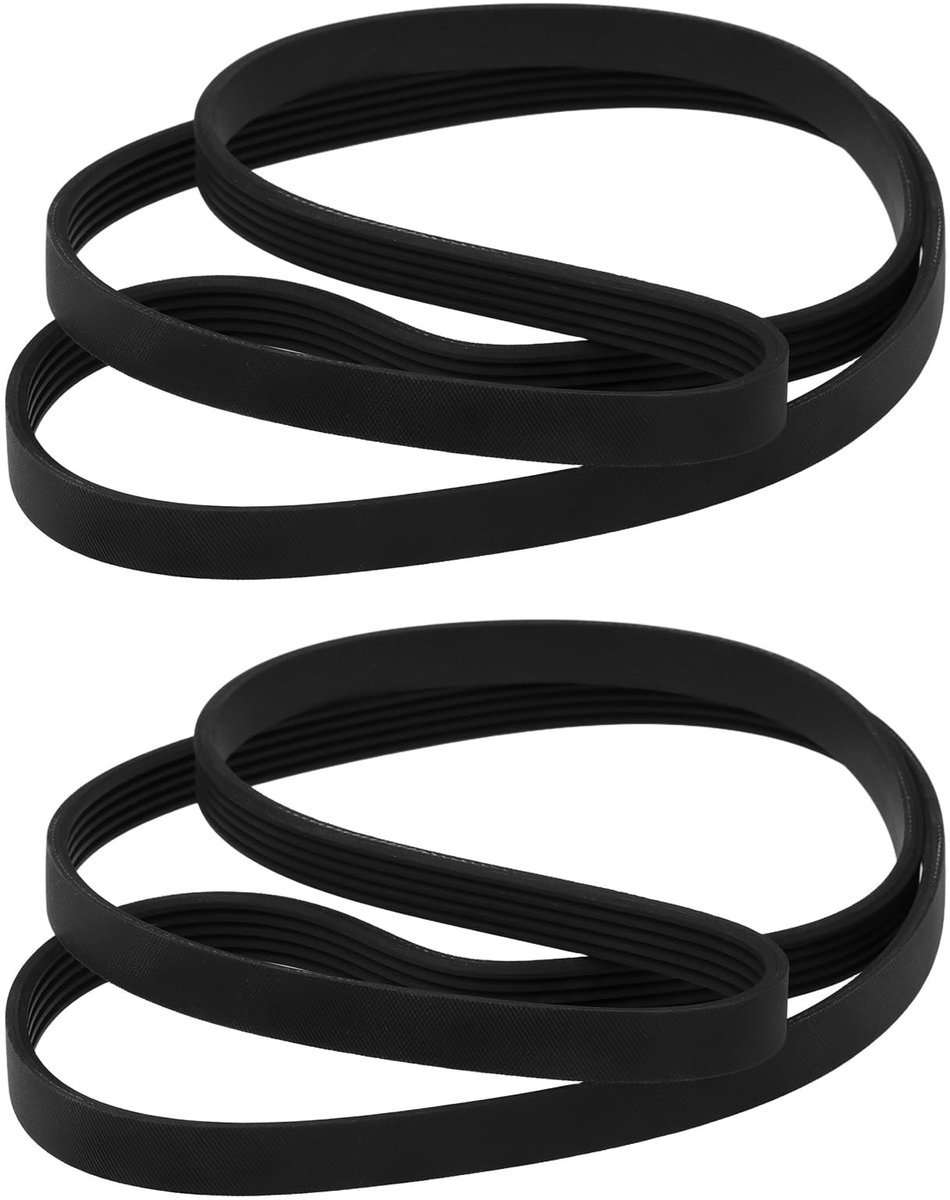 Dailygoods - 2 Stuks Aandrijfriem 5PJE1244 voor Wasmachines