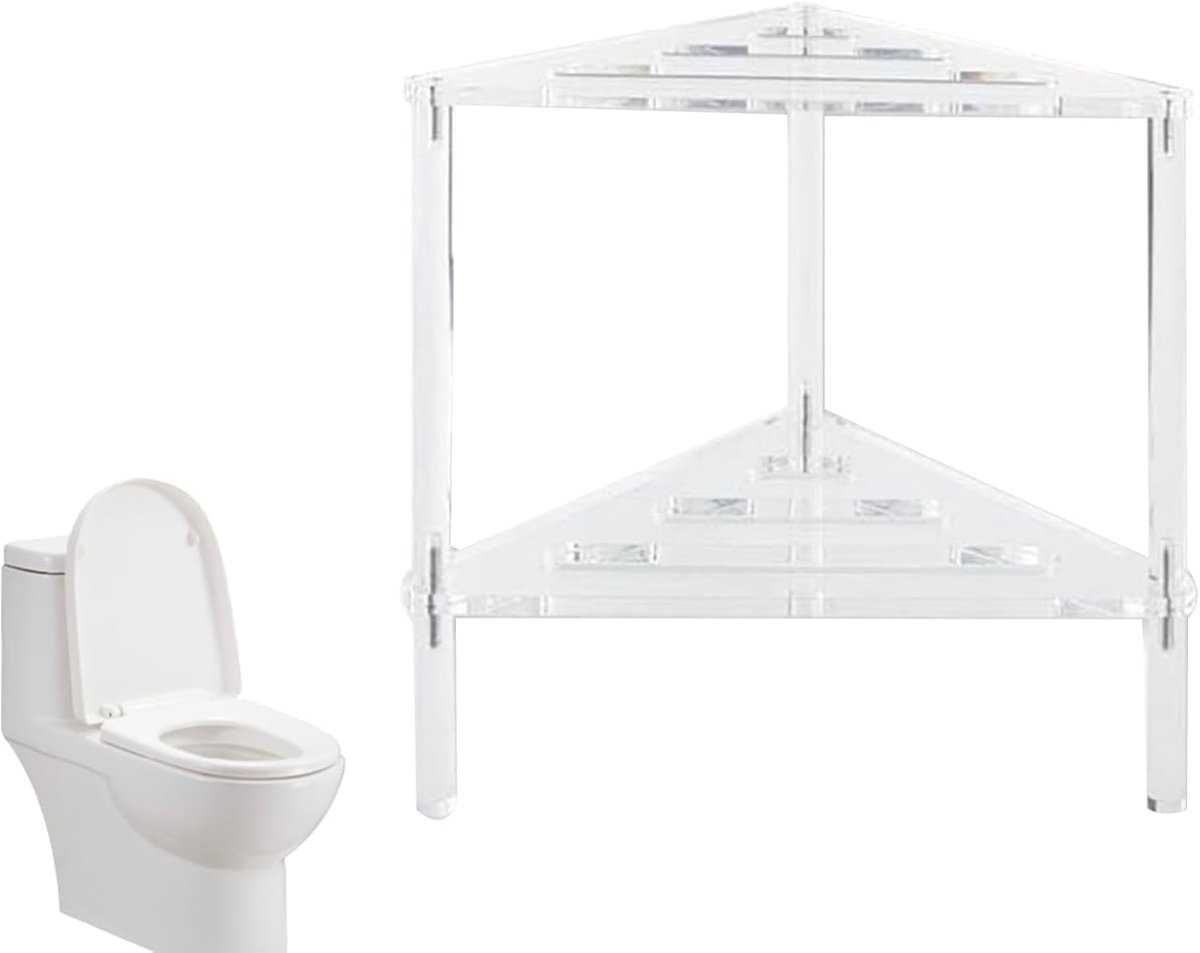 Douchebank Waterdicht - Badkamer Stoel - Veilig Zitten - Verstelbare Poten - 30 x 31 x 31 cm - Transparant