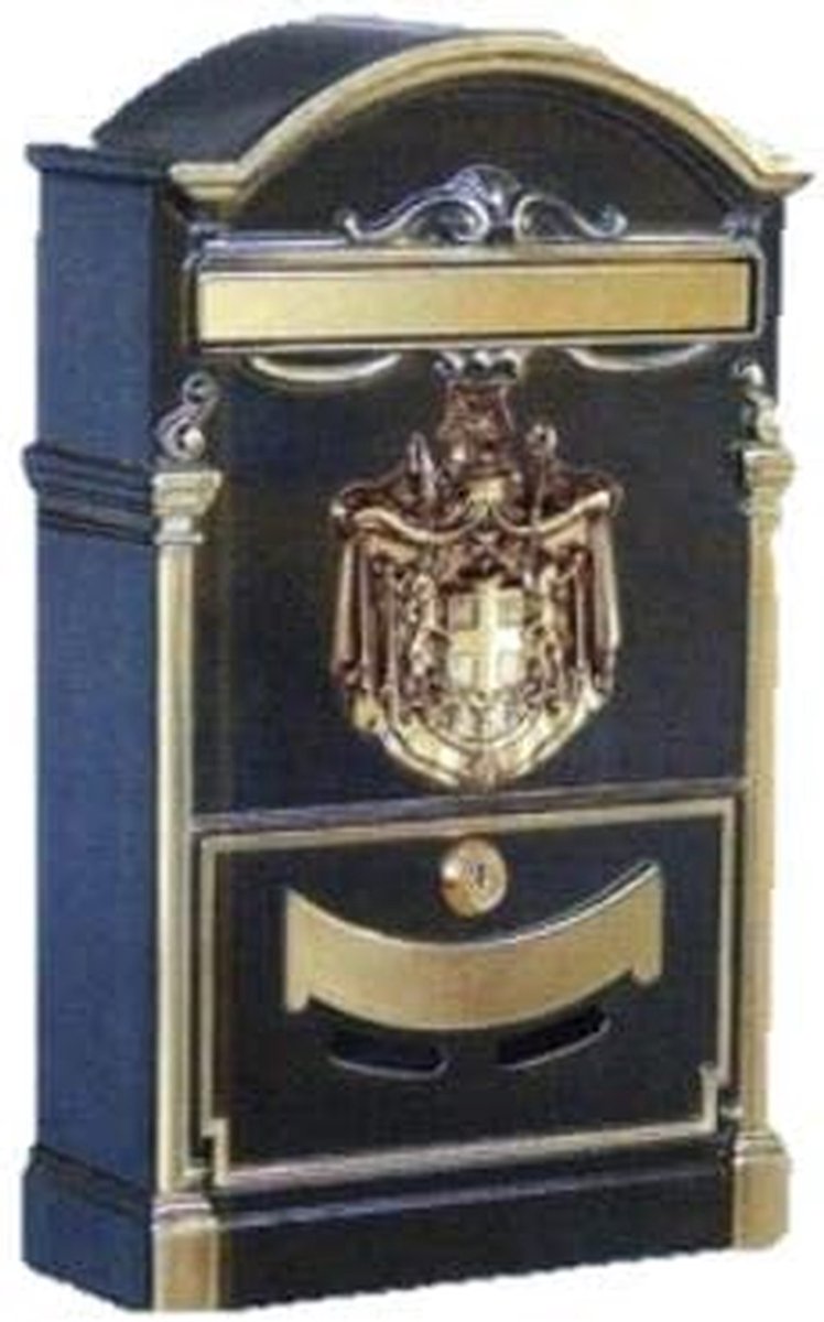 Brievenbus Buiten - Postbak Muur - Brieven Ontvangen - Massief Messing Gepolijst - 40.5 cm Hoog - Messing