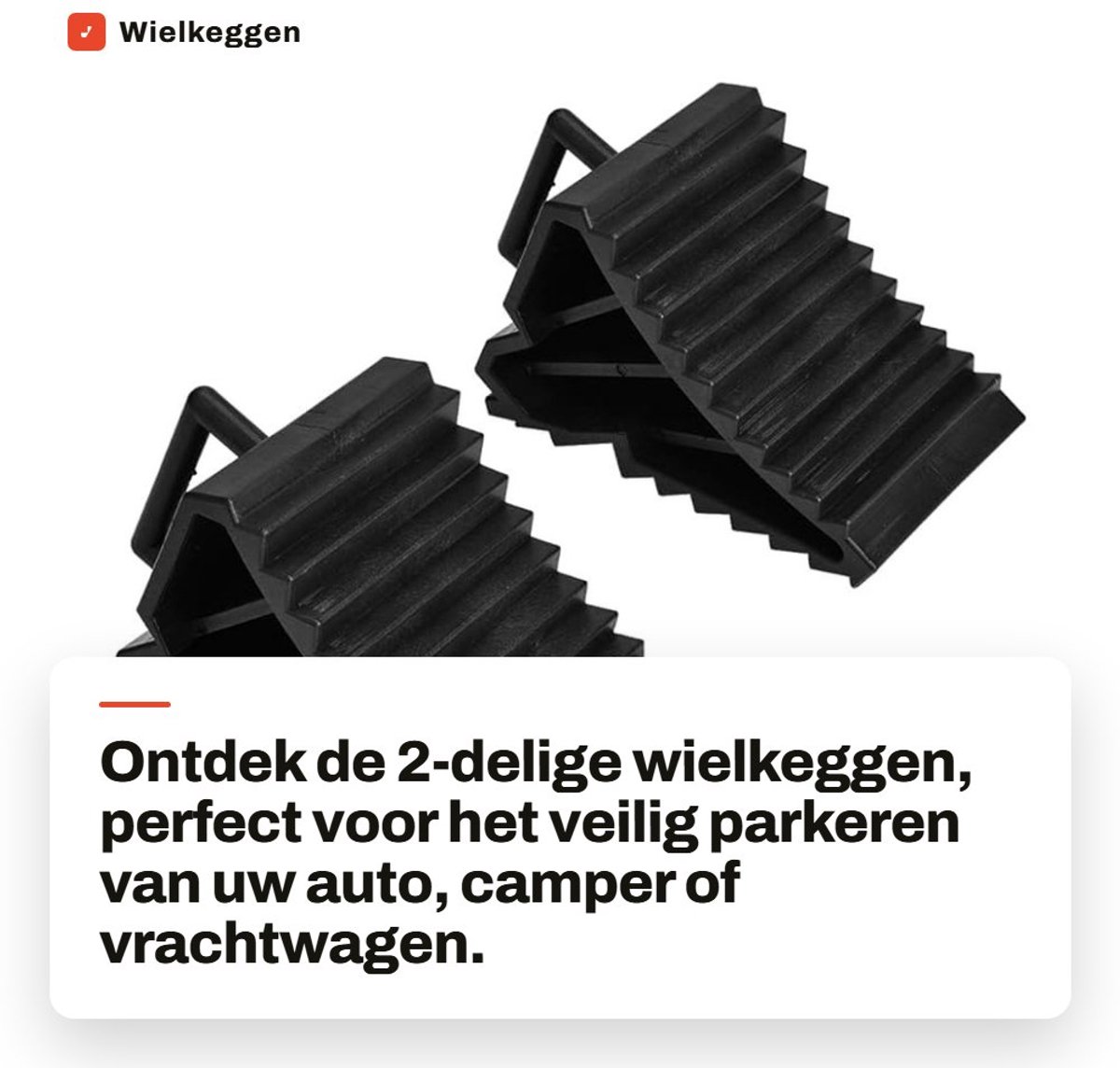 Dailygoods- Wielkeggen Heavy-duty - Antislipblok - Bandenslipstopper - Bandensteunpad - 2 Stuks - 15,5x9x9,8cm - Gemakkelijk te dragen - Bandensteun