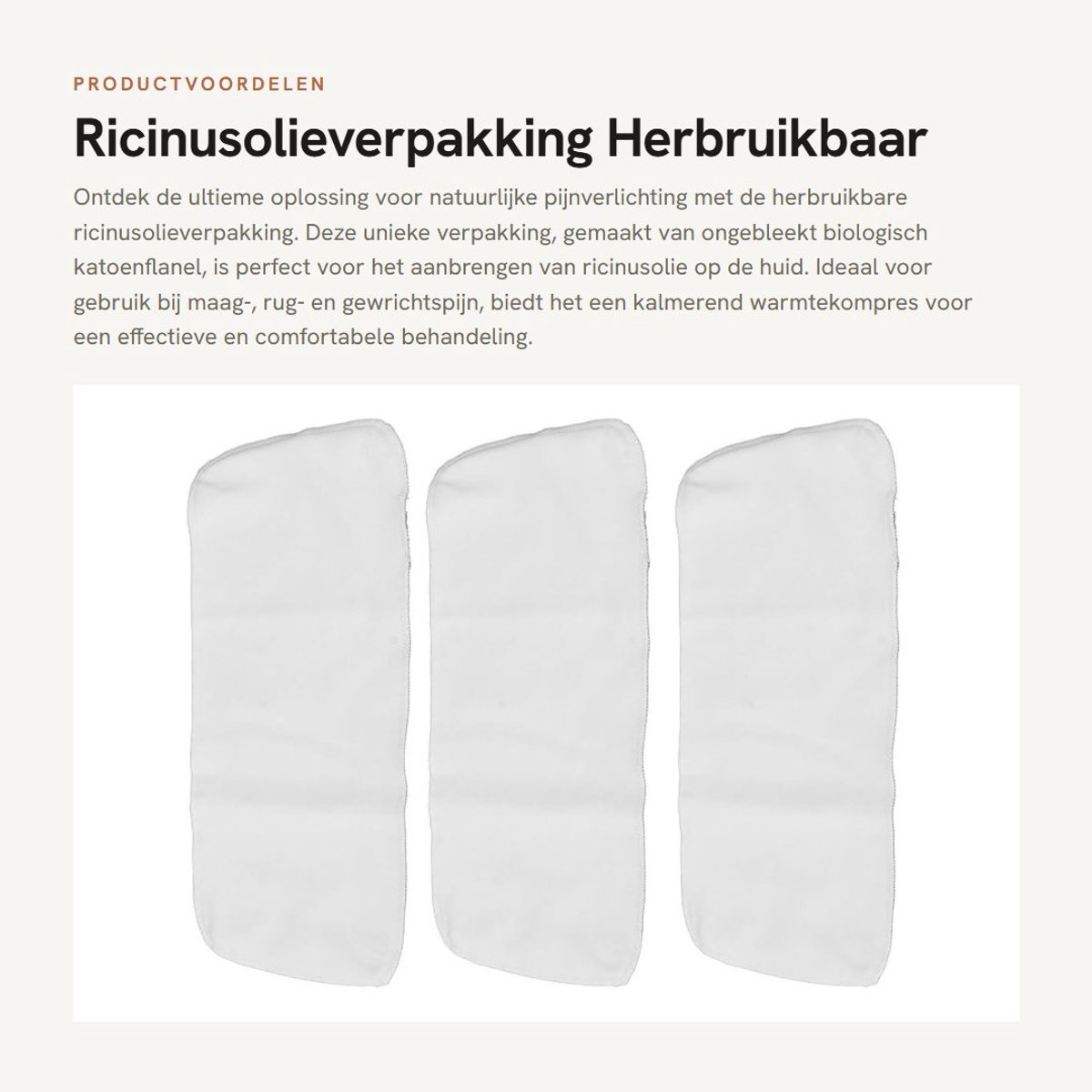 Dailygoods- Ricinusolieverpakking Herbruikbaar - Biologisch