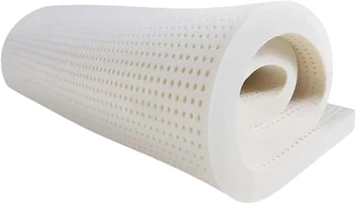 Natuurlijke Latex Matras - Eenpersoons Matras - Goede Nachtrust - 7-Zone Comfort Systeem - 90 x 210 cm - Wit