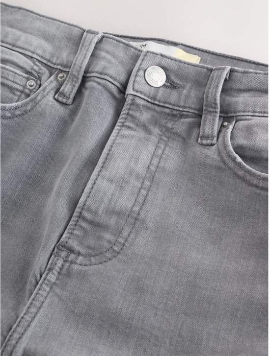 Next - Dames - Nette stretchjeans met halfhoge taille, petite - Petite - Grijs