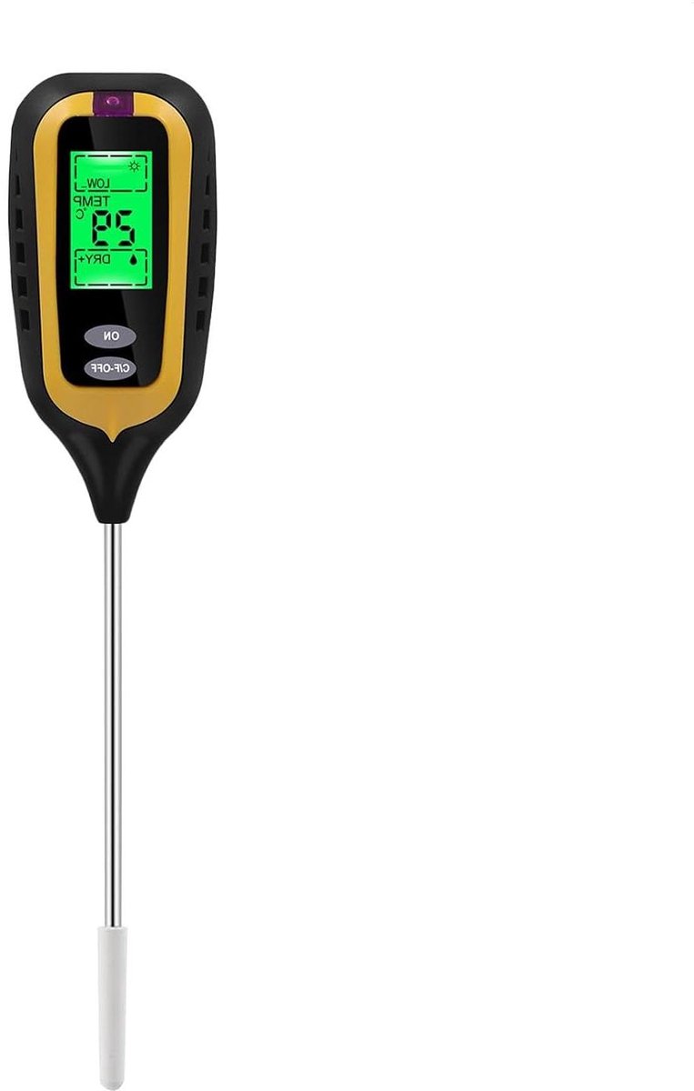 Bodemvochtigheidsmeter - Tuingereedschap Tester - Planten Verzorgen - 4-in-1 Metingen - 317 cm - Meerkleurig