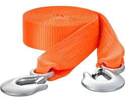 CORE Sleeptouw - Voertuig sleeptouw met haak - Sleepband - Band dikte 2.6mm - 6 Meter lang - Trek sterkte 2.570kg - Breek sterkte 7.711kg - 5x610cm