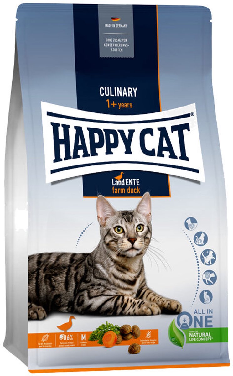 Happy Cat Happy Cat Culinary Adult Kattenvoer - Eend - 1,3 kg