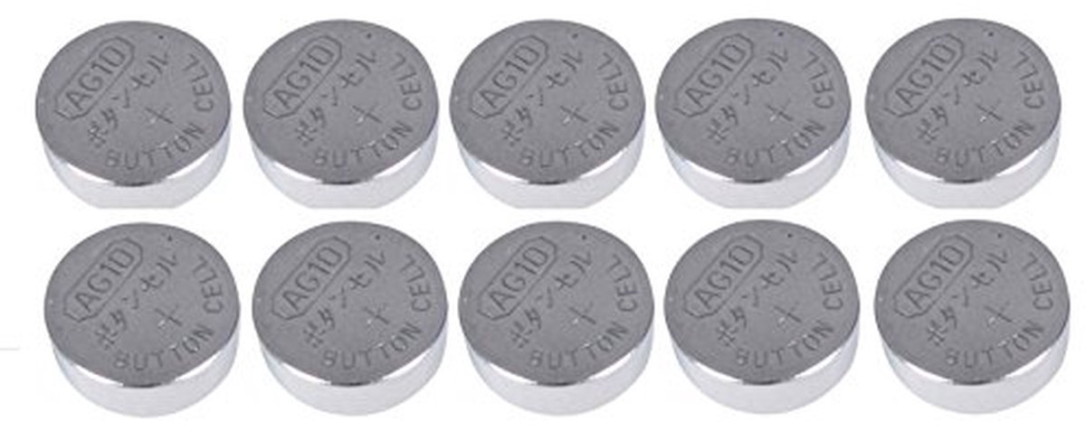 Knopcel Batterijen - Horloge Batterijen - Apparaten Voeden - Alkalisch - 10 Stuks - Zilver