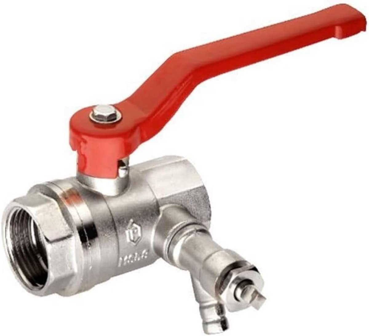 Kogelkraan - Ventielkraan - Leiding afsluiten - Aluminium constructie - 3/4 inch - Zilverkleurig