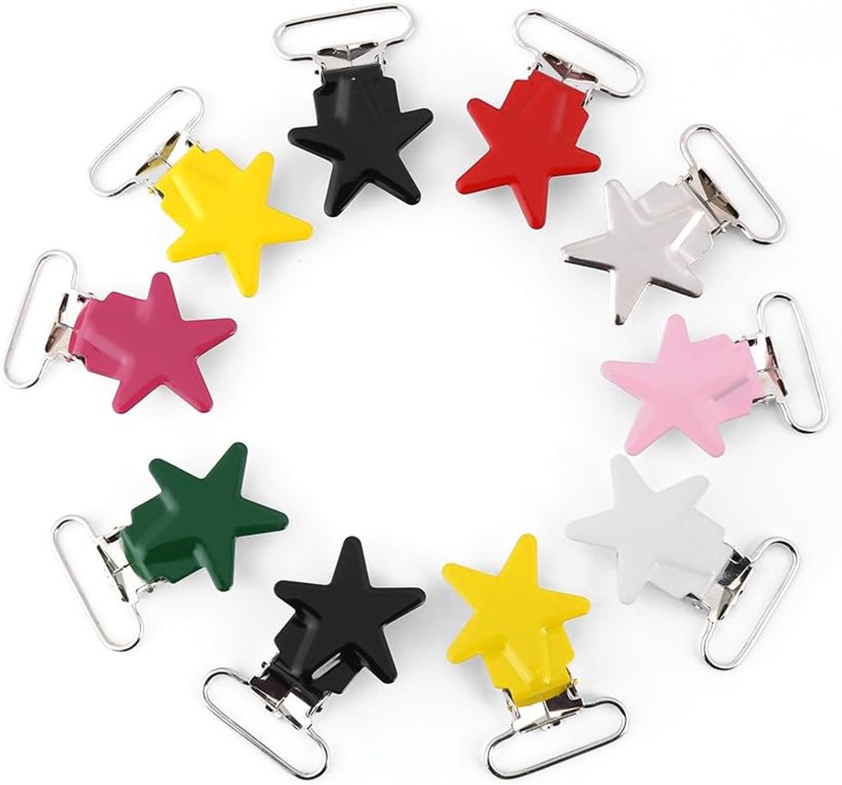 Fopspeen Clips - Baby Clips - DIY Maken - Stevige Klem - 10 Stuks - Meerdere Kleuren