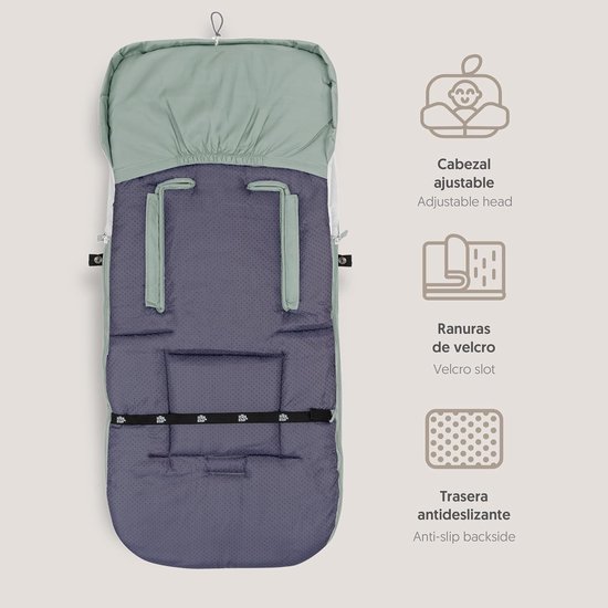 Universele Voetenzak - Kinderwagen Slaapzak - Warm Blijven - Afneembaar Ontwerp - 52 x 46 cm - Groen van Universele — afbeelding 3