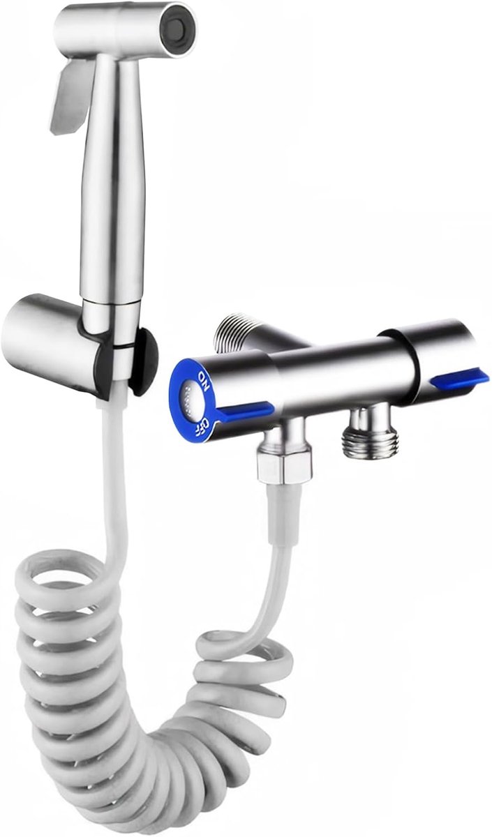 Douche Handdouche Set - Bidet Sproeier - Persoonlijke Hygiëne - Roestvrij Staal - 2 Meter Slang - Zilver