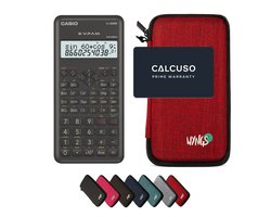 Casio fx-82MS 2nd edition incl. WYNGS Beschermhoes Rood - Wetenschappelijke Rekenmachine - Basis Pakket