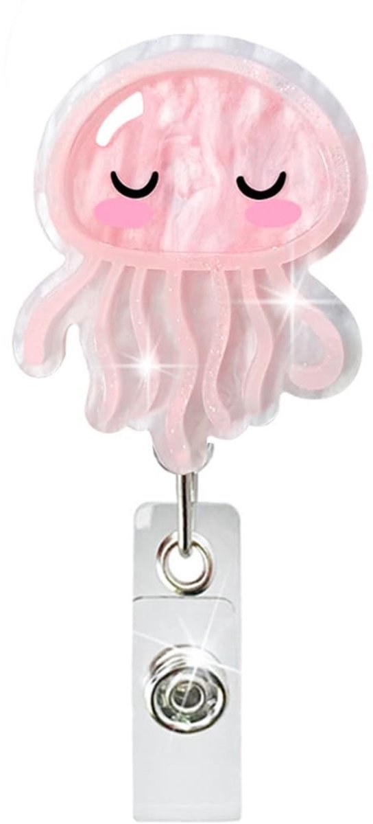 Dailygoods- ID-kaarthouder met intrekbare clip - badgehouder verpleegkundige - badgehouder met koord - badgehouder plastic - gepersonaliseerde badge - multifunctioneel accessoire
