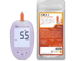 FORA 6 Connect Urine Zuur Meter (Multi-Parameter) (purple meter) - Urinezuur Meter - Urinezuur Tester - Urinezuurmeter met Teststrips
