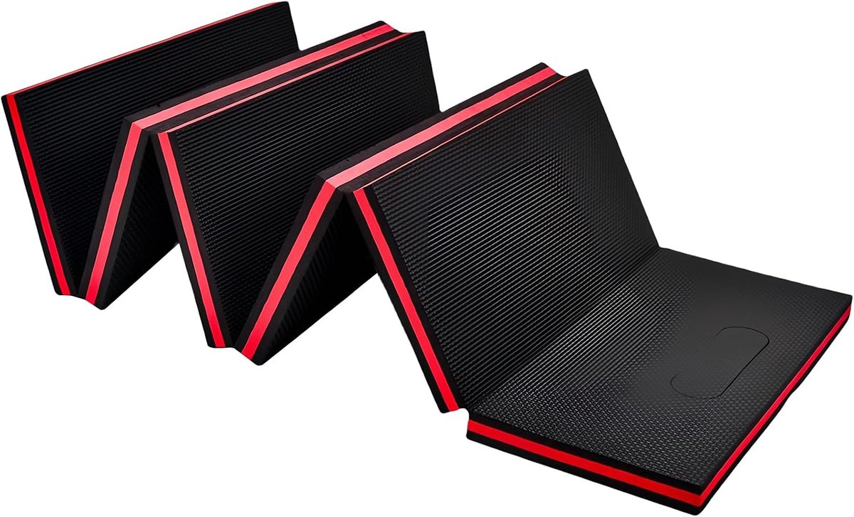 Monteursmat - Kniebeschermer - Klusjes Buiten - Opvouwbaar Ontwerp - 116 cm Lengte - Rood