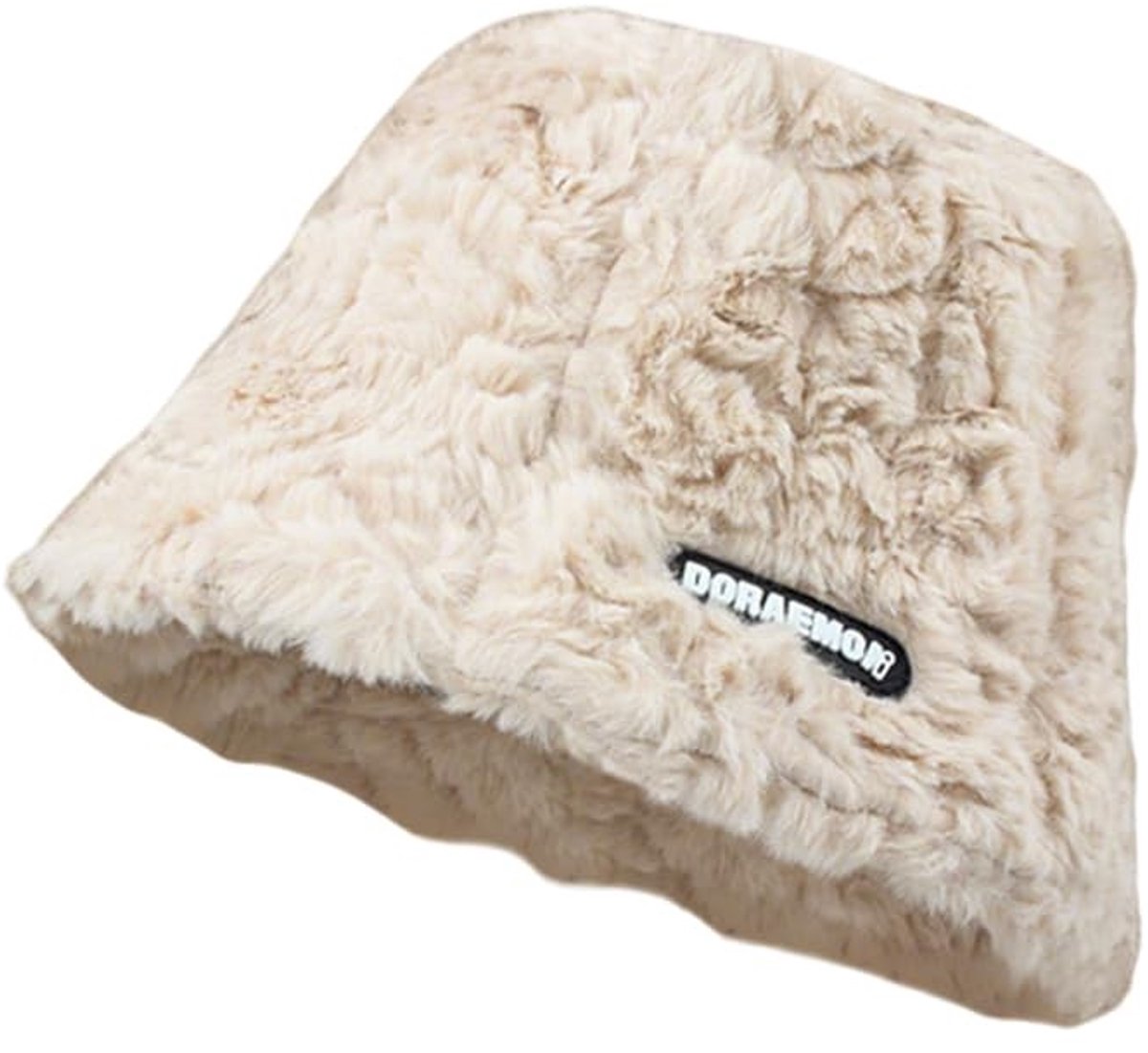 Dailygoods - Bucket Hat wintermuts voor dames, met fleece, vissershoed, uv-bescherming, zonnehoed voor heren, pluche, instelbaar, diep, grote maat 56-60 cm, wandelhoed