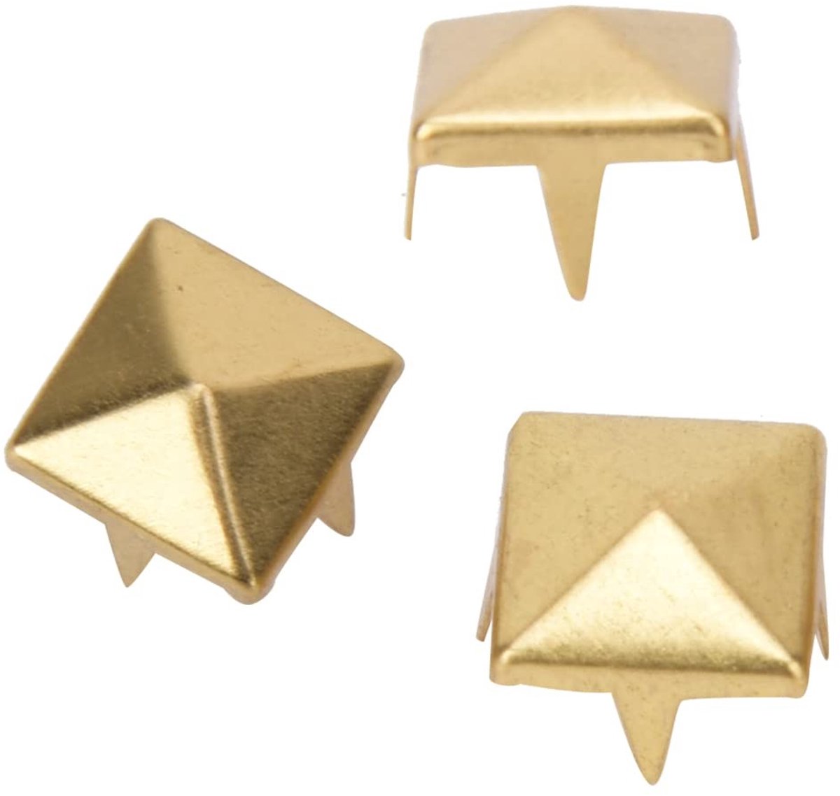 Dailygoods- Klinknagels 100 Stuks - Vierkante Klinknagel 9 MM - Messing Koper Metalen Studs - Kledingaccessoires - Decoratie voor Lederen Windjacks - DIY Ambachten