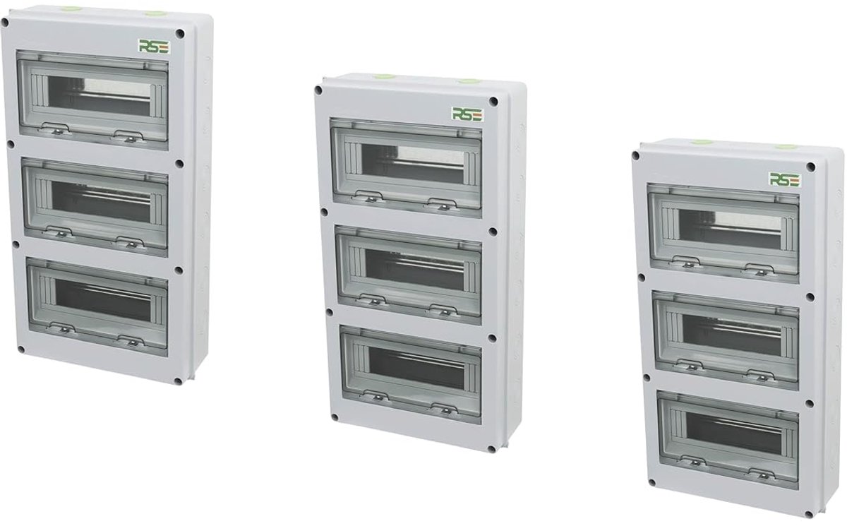 Verdeelbox - Groepenkast buiten - Stroom verdelen - IP65 waterdicht - 280 x 510 x 110 mm - Grijs