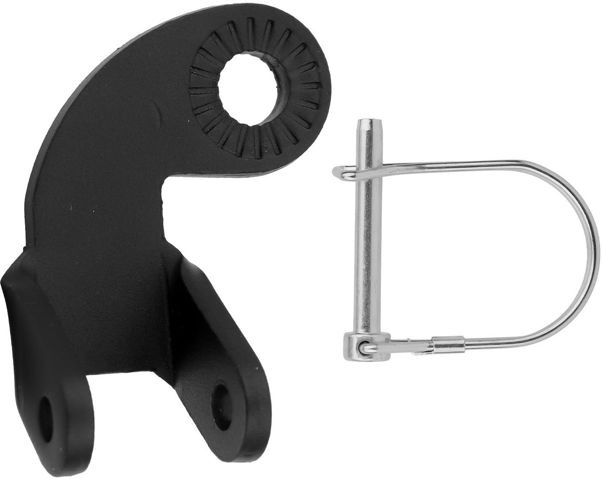 Dailygoods- Fietskarkoppeling - Fietskarbevestiging - Trekhaak Fietskar - D-Pin - Zilver/Zwart - IJzer, 7x5.5x3cm - Fietstrailer
