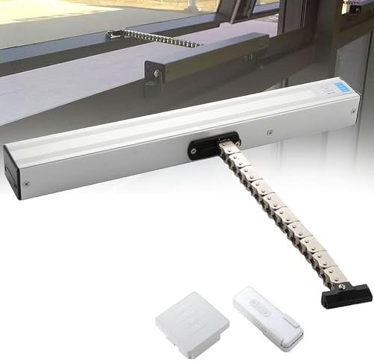 Elektrische Raamopener - Kettingraamopener Automatisch - Automatische Ventilatie - 400N Houdkracht - 300-1000mm Hefopties - Zilverkleurig