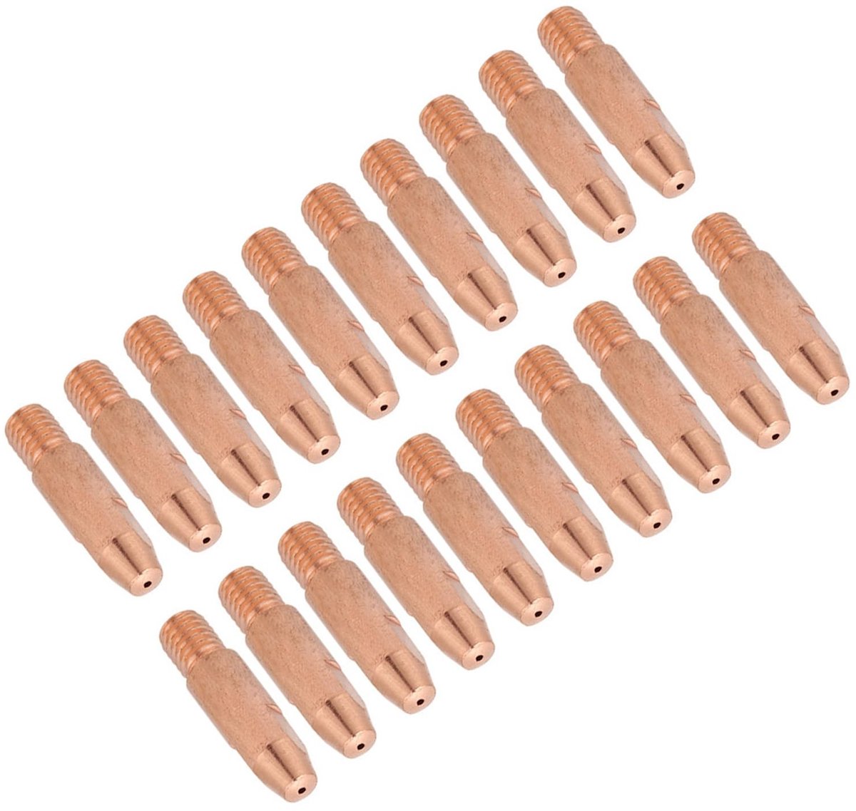 Dailygoods- Lastips 20-stuks - Koperen Punt - MIG Fakkel Tip - Geschikt voor Binzel 24KD - Hoge Temperatuur Bestendig - Duurzaam en Stevig - Lasdoppen