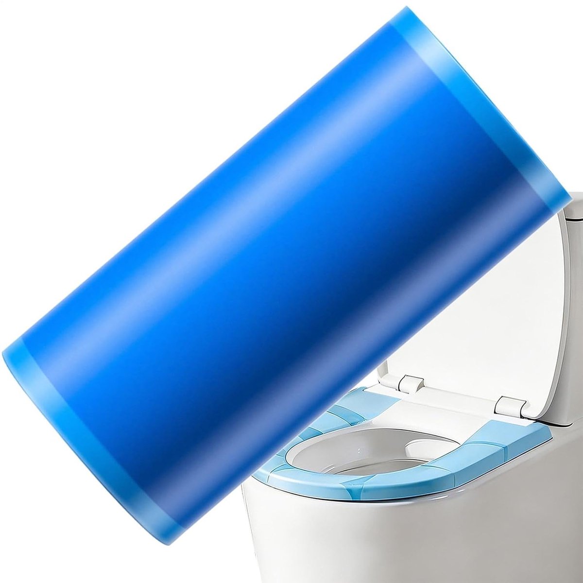 Toiletbrilhoezen - Draagbare inzetstukken - Hygiënisch reizen - Contactloze barrière - 12.1 x 6.2 cm - Blauw