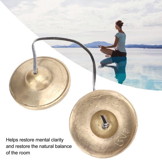 Tingsha Cymbals - Meditatie en Yoga Ontspanning - Tibetaanse Boeddhistische Bell Chimes - Percussie Instrument van Merkloos — afbeelding 5
