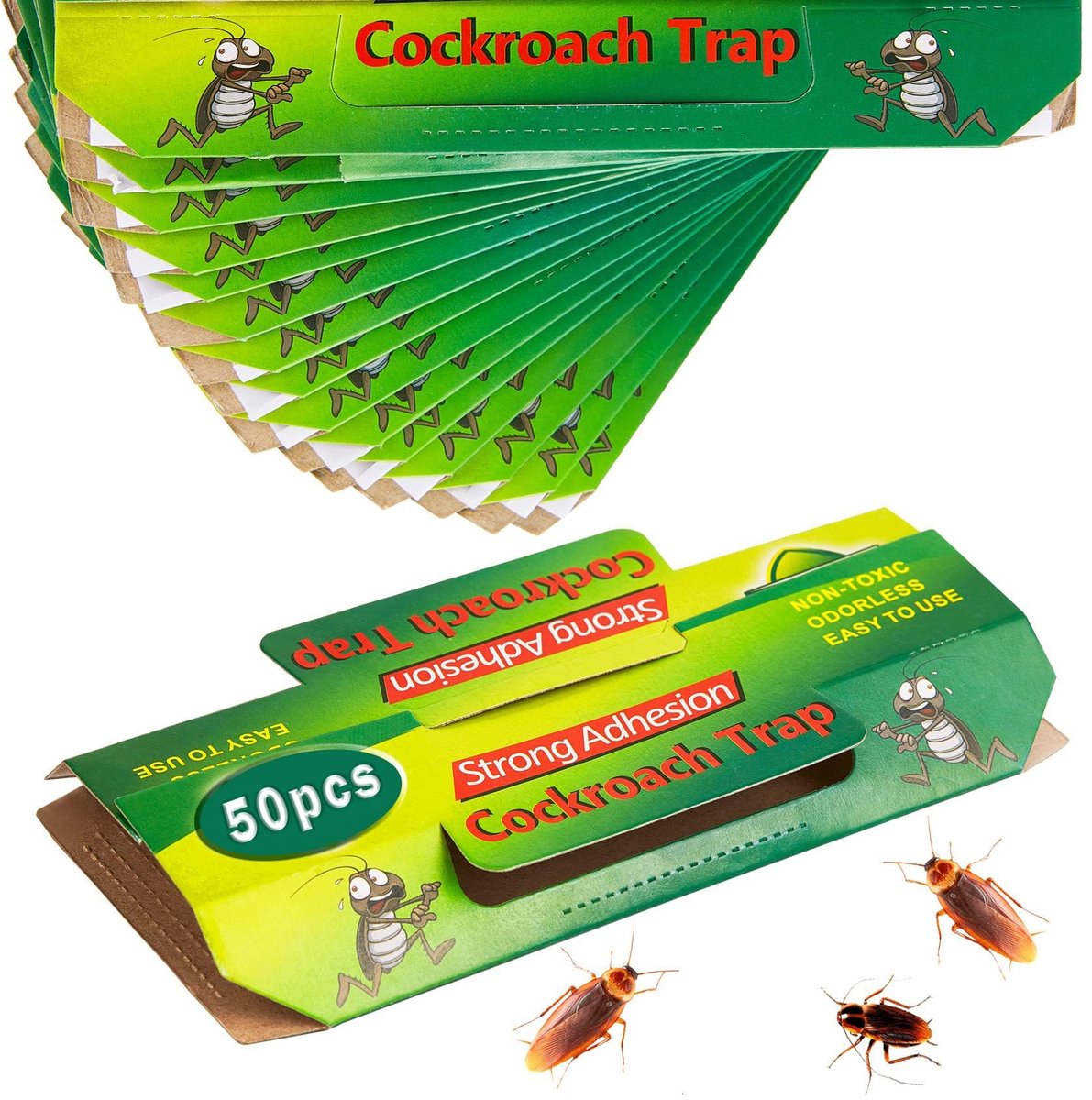 Dailygoods- Kakkerlakkenval 50 Stuks - Insectenvanger - Insectenvallen - Kakkerlakken Bestrijden - Diervriendelijk - Effectieve Oplossing - Insectenval