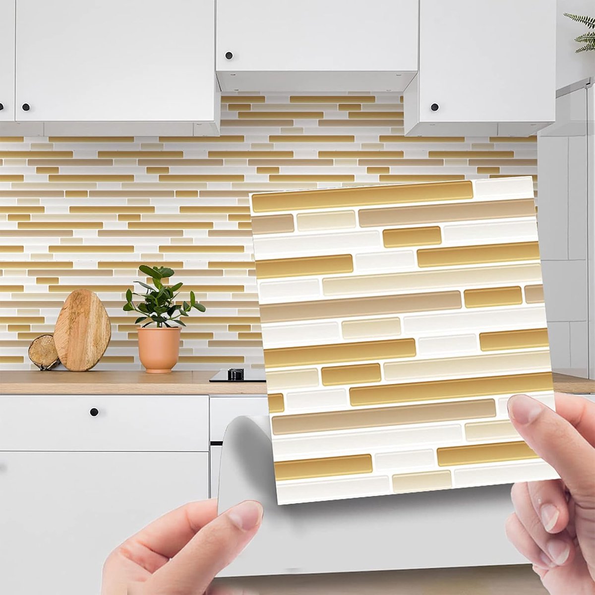 Mozaïek Tegelstickers - Vloerstickers Keuken - Wanddecoratie - Waterdicht en Schil - 60 St