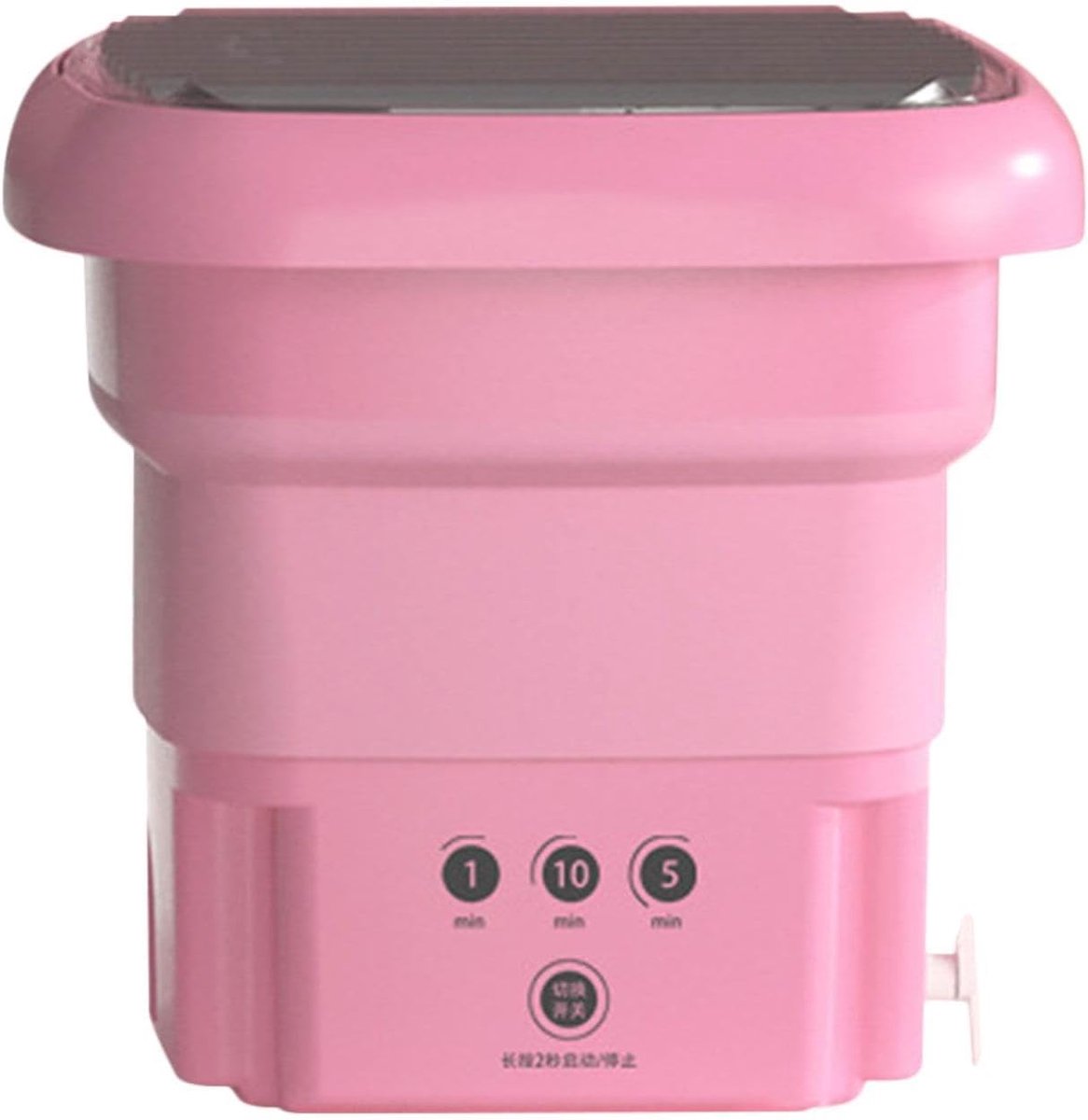 Draagbare Wasmachine Opvouwbaar Compact Kleine Ruimtes Intelligent Touchscreen 1.48 kg Roze