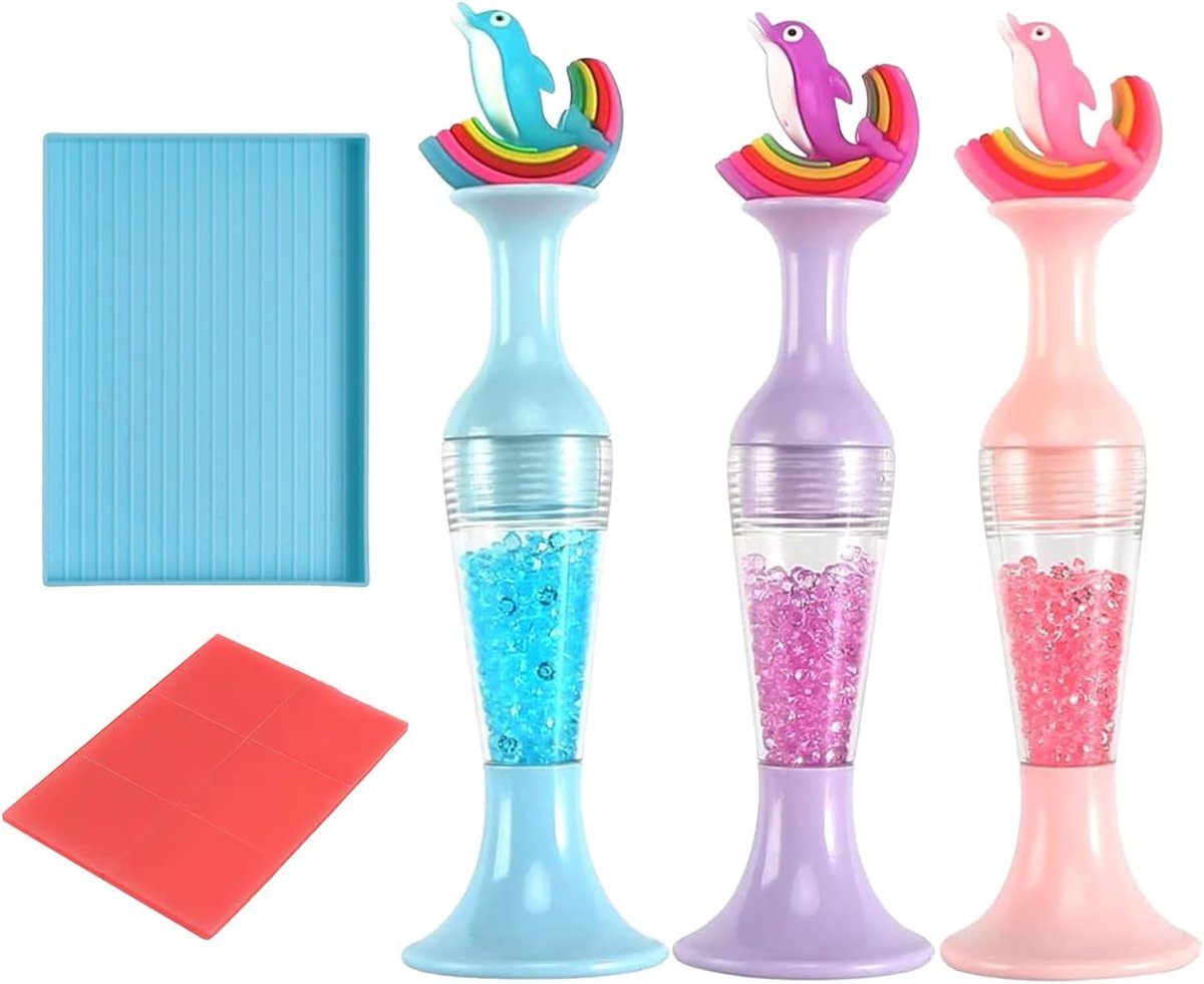 Boorpen Vaas - Strass Gereedschap - Knutselen DIY - Automatische Afgifte - 3 Stuks - Glanzend